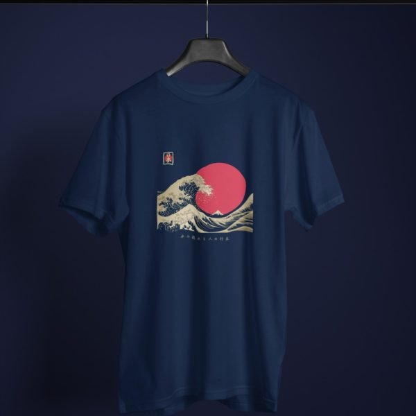 Japanese T-shirt Golden Wave and Rising Sun
