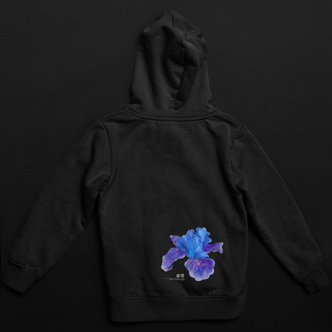 Felpa con cappuccio Night Flower Hope