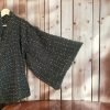 Kimono Haori Preto com pontos brancos