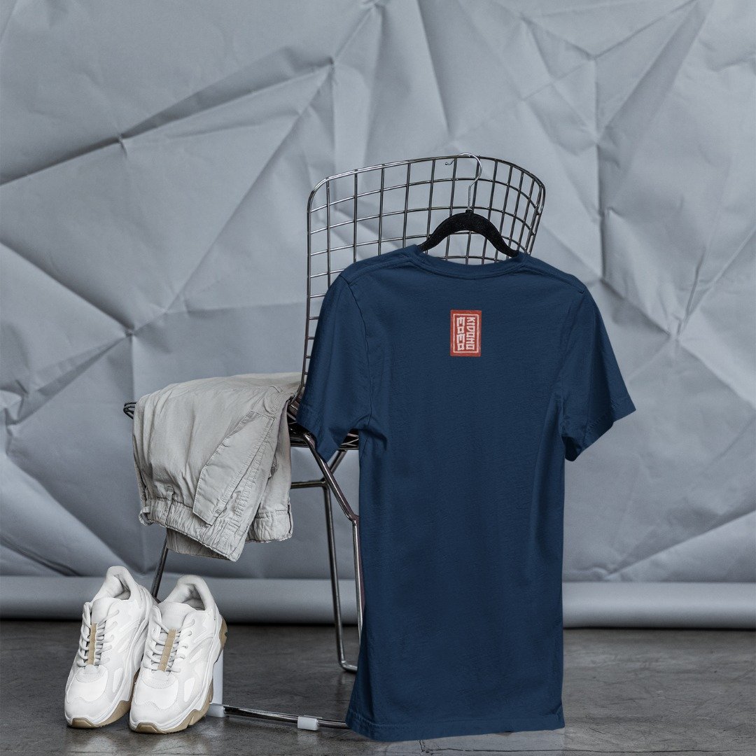 T-shirt japonesa Onda Dourada e Sol Nascente