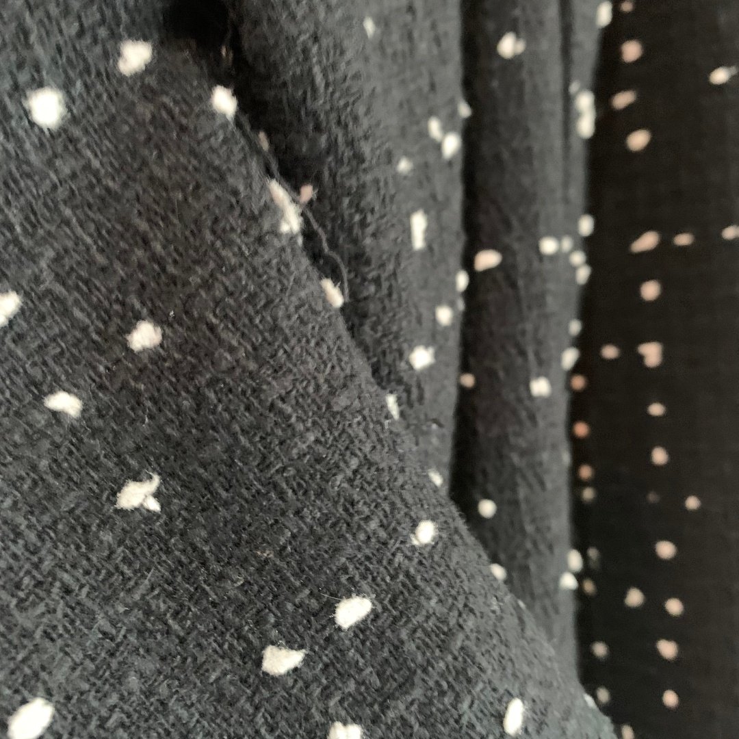 Kimono Haori Preto com pontos brancos
