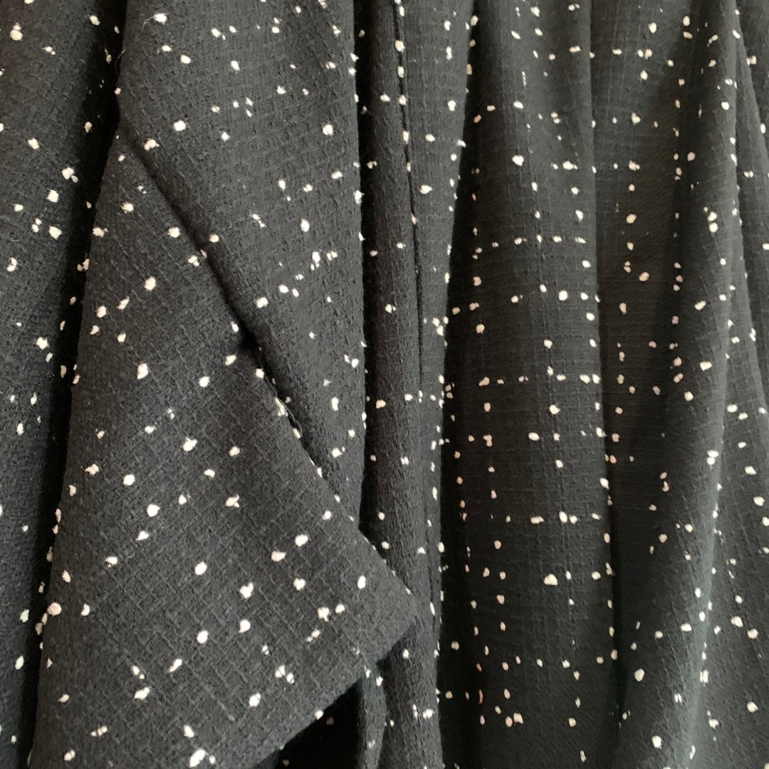 Kimono Haori Preto com pontos brancos