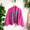 Haori corto fucsia con mangas yukata