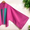 Haori corto fucsia con mangas yukata