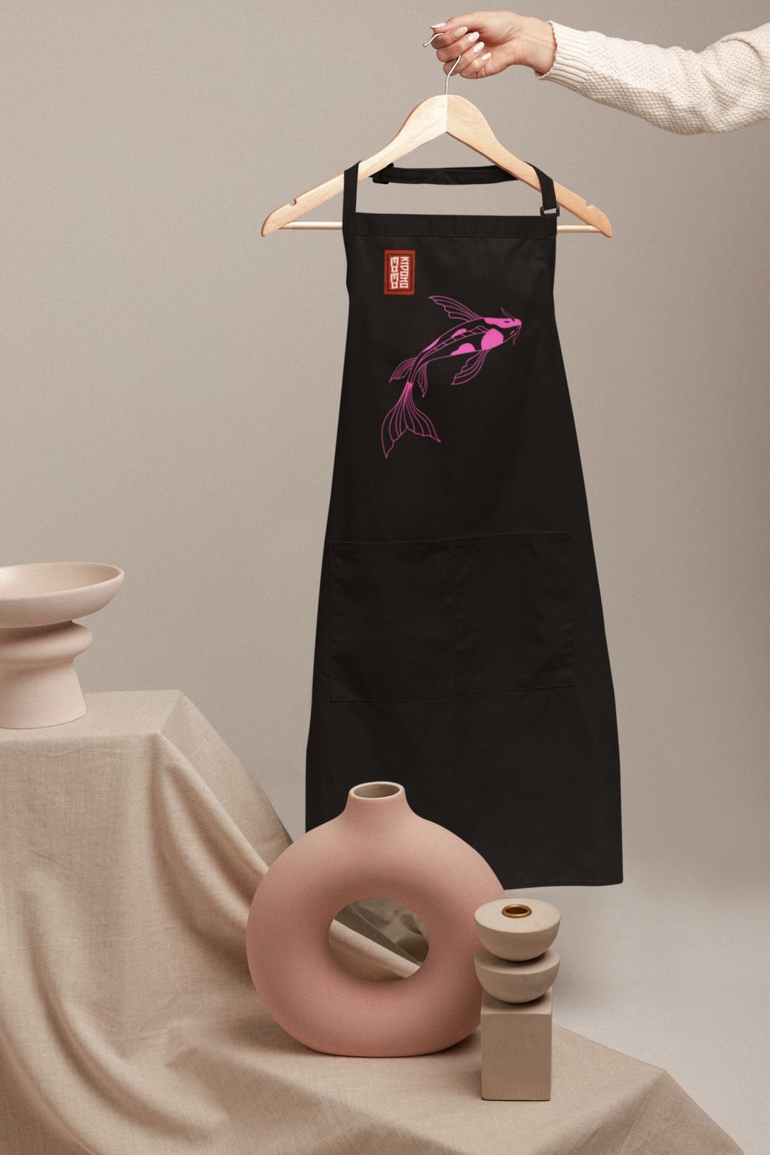 GREMBIULE GIAPPONESE KOI FISH ROSA