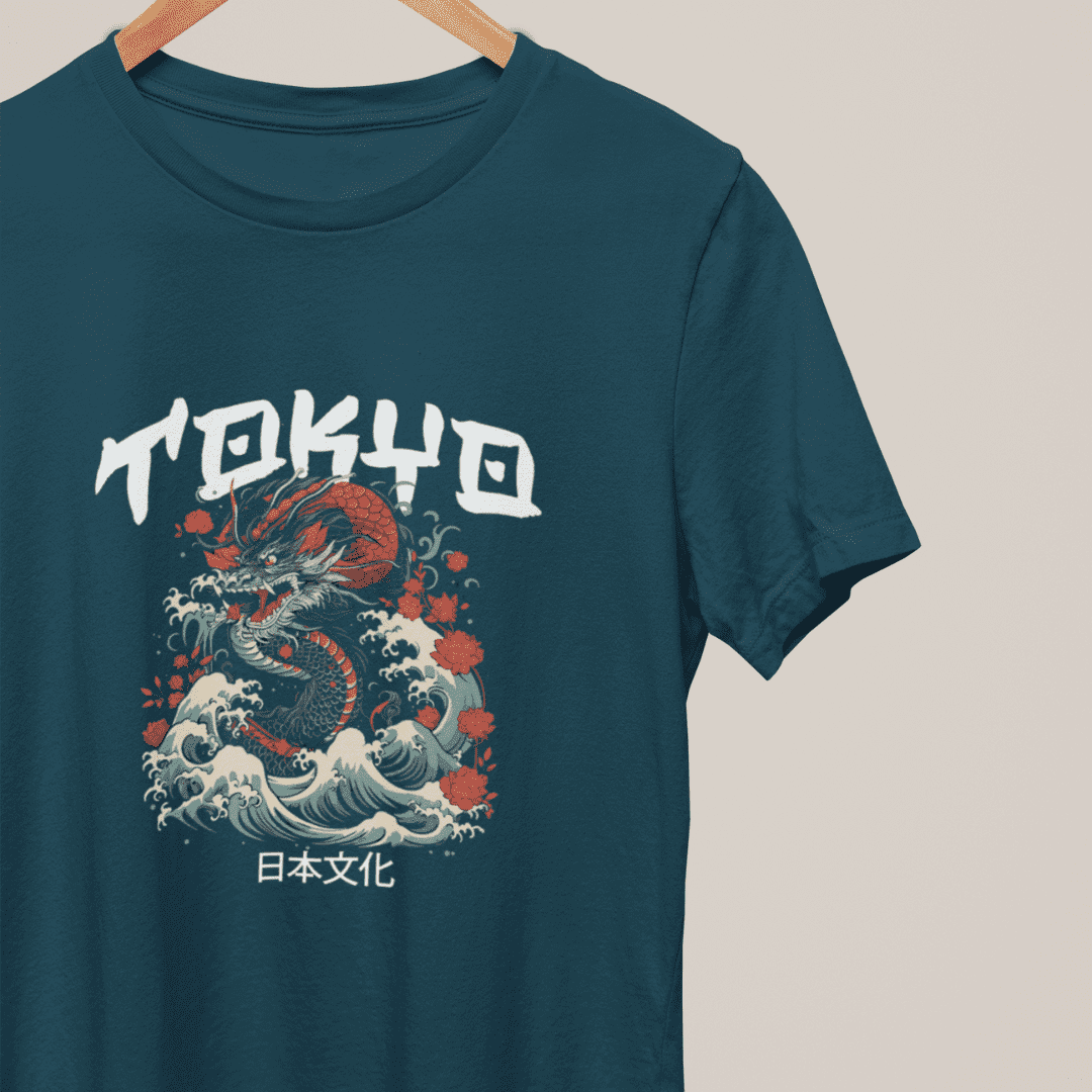 Japansk T-shirt Tokyo Teal