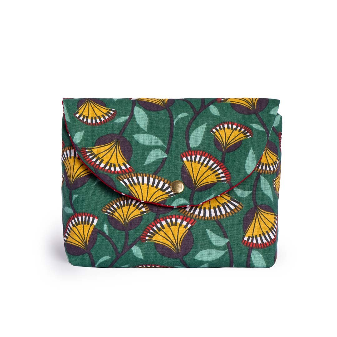Green with Yellow Gingo Leaves Mini Purse 15*15