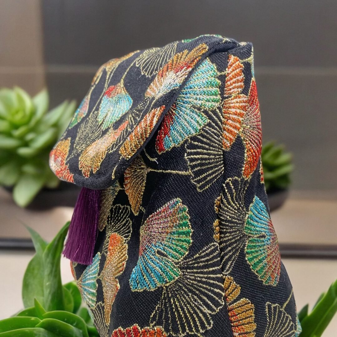 Bolsa Japonesa Ginkgo Roxa