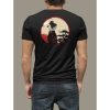 T-SHIRT JAPONESA GUEIXA COM QUIMONO PRETO