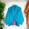 Sarcelle Haori court avec manches de Yukata