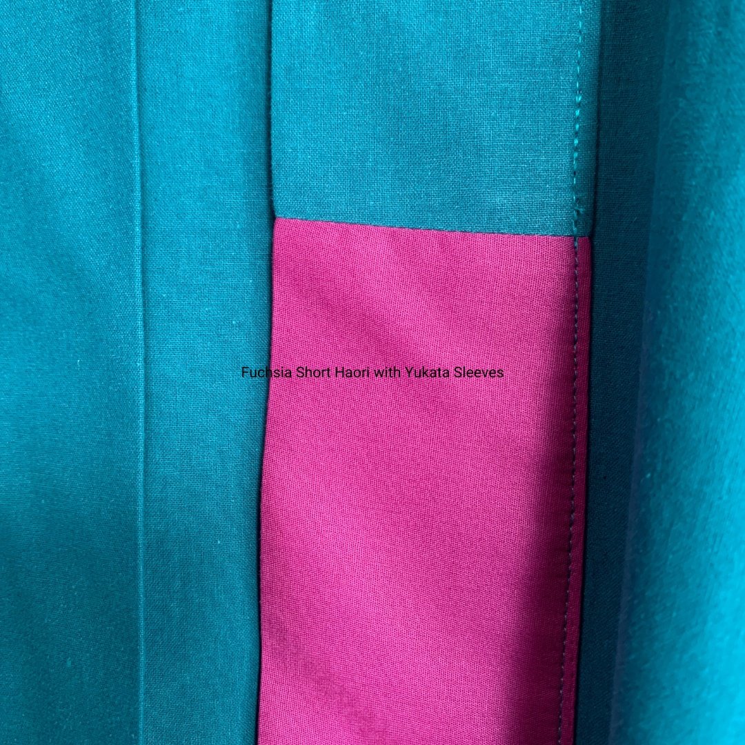 Sarcelle Haori court avec manches de Yukata