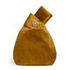 SAC À NŒUDS EN VELOURS DORÉ