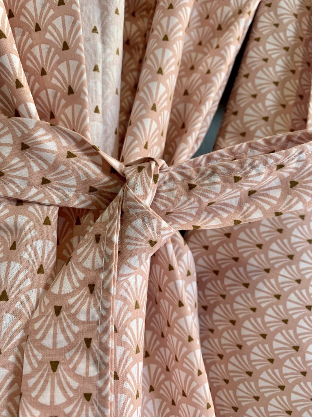 KIMONO PINK COTTON WITH FURISHODE SLEEVE
