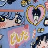 JAPANESE TOTE BAG ANIME LIGHT BLUE