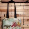 JAPANESE STYLE HANDMADE GREEN TOTE BAG WITH LINING
