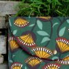 Green with Yellow Gingo Leaves Mini Purse 15*15