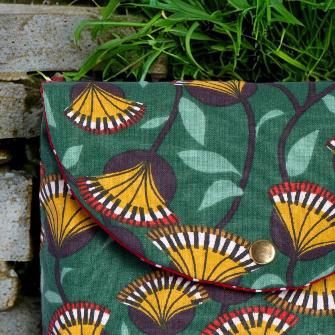 Green with Yellow Gingo Leaves Mini Purse 15*15