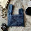 Sac à nœuds japonais en jacquard noir Kombu