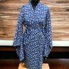 Kimono Furishode BLÅ 100% VISCOSE