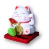 Maneki Neko Lucky Cat white color Thimble