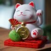 Maneki Neko Lucky Cat white color Thimble