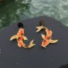 Japanese Koi Fish Earrings Thimble