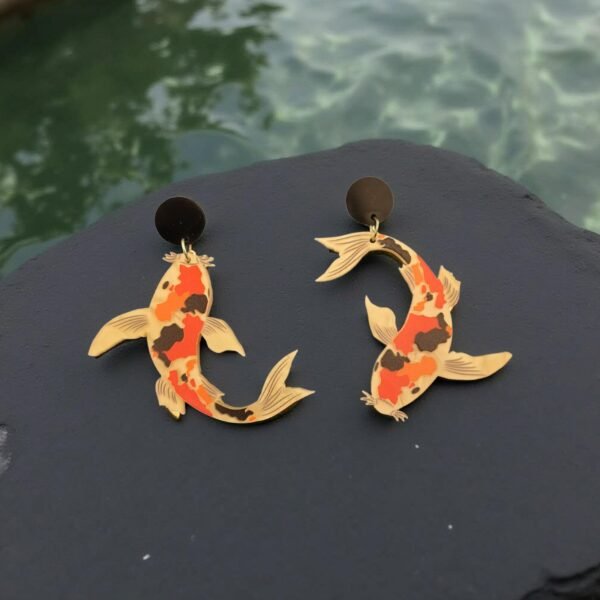 Japanese Koi Fish Earrings Thimble