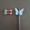 Hair Pin Light Blue Butterfly Thimble