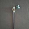 Hair Pin Light Green and Leaf Thimble