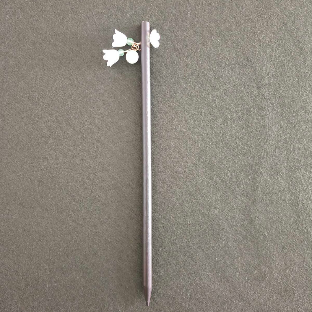 Hair Pin White Flowers Thimble