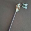 Hair Pin Light Green and Leaf Thimble
